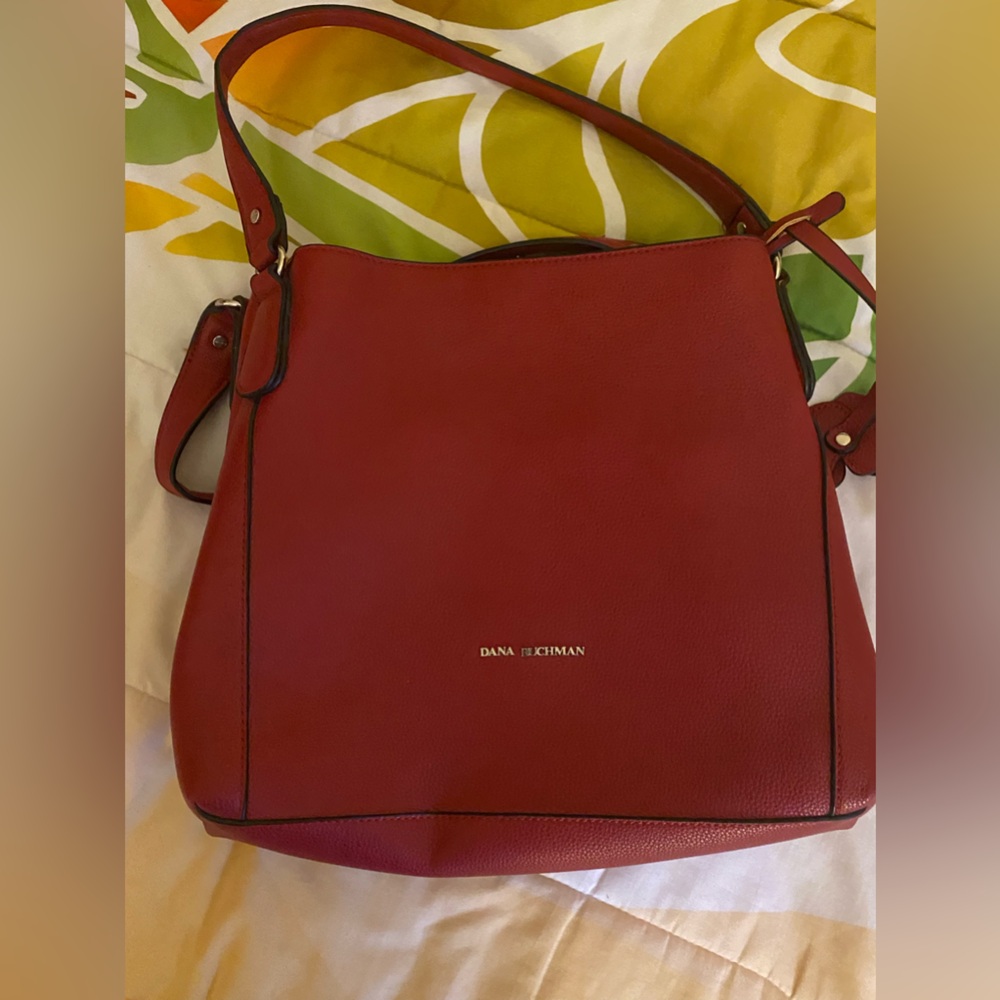 Dana Buchman’s Red Purse W/ Flower